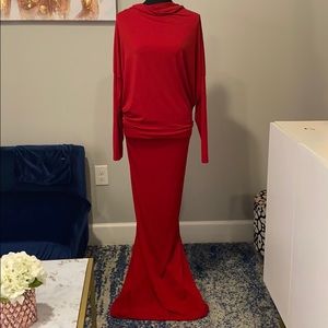 Plus Size Red Evening Dress